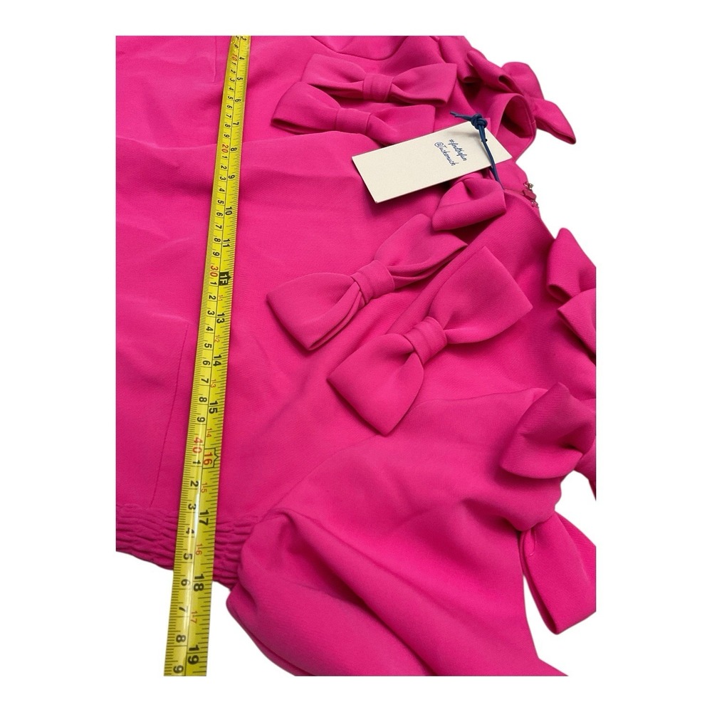 Tuckernuck Bow Dress Womens M Hot Pink Cameron Eubanks Wimberly NWT - Picture 6 of 12
